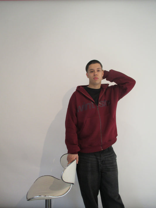 zip hoodie bordo