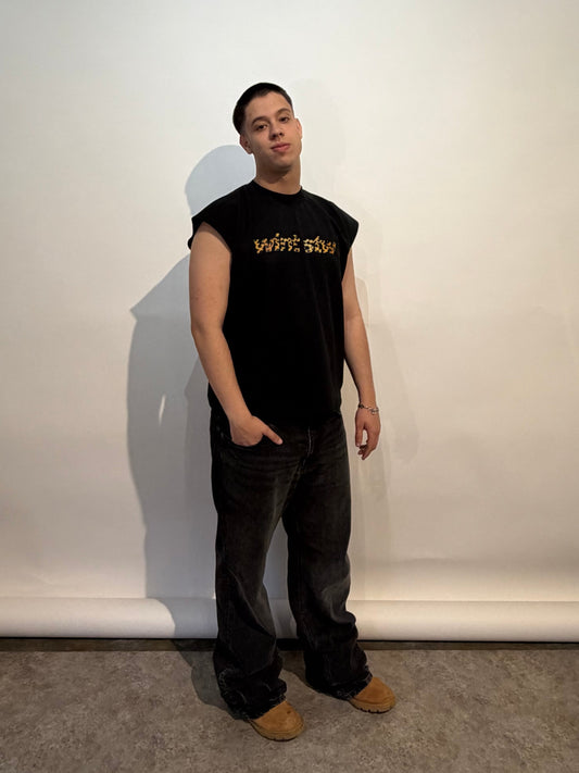 Remera sin mangas animal print