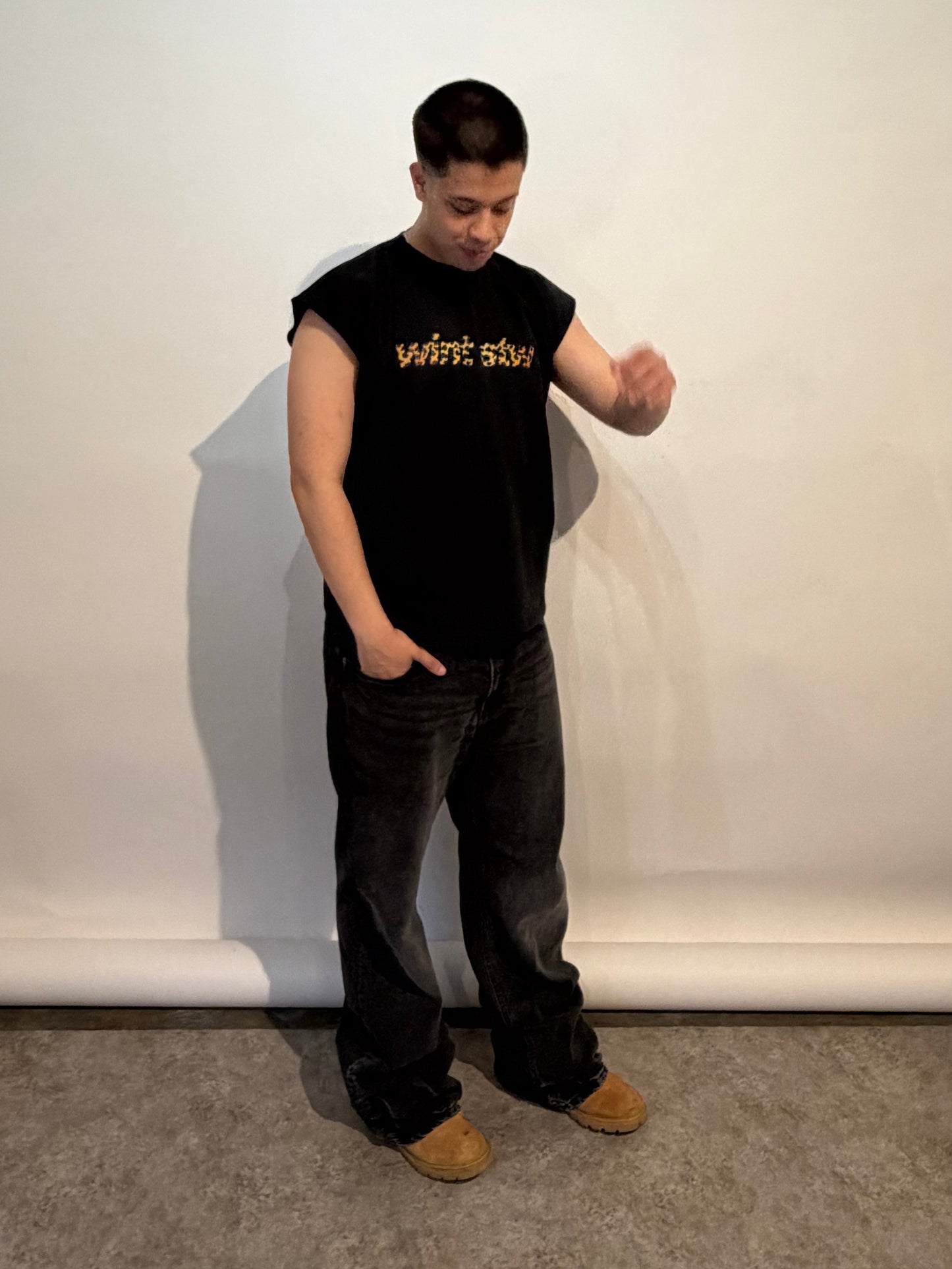 Remera sin mangas animal print